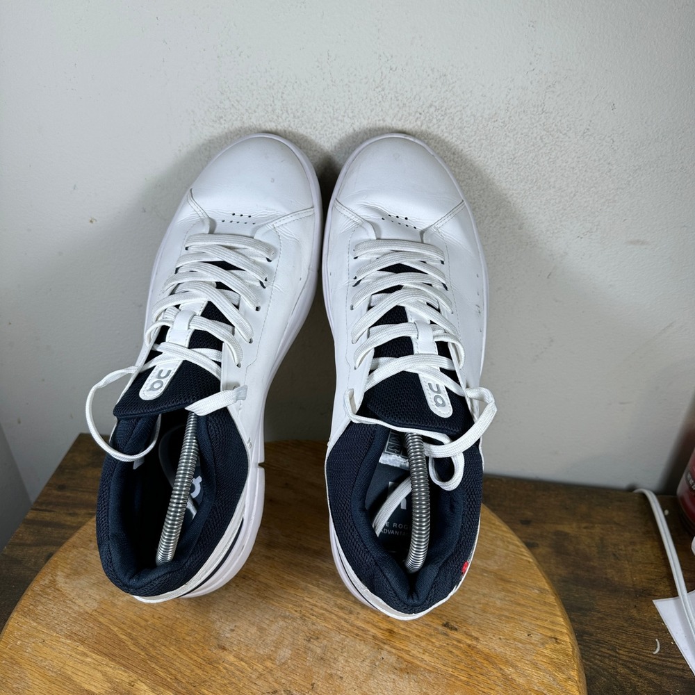 On Running The Roger Advantage White Navy Mens Sneakers 48.99456 Size 11 - Picture 8 of 8